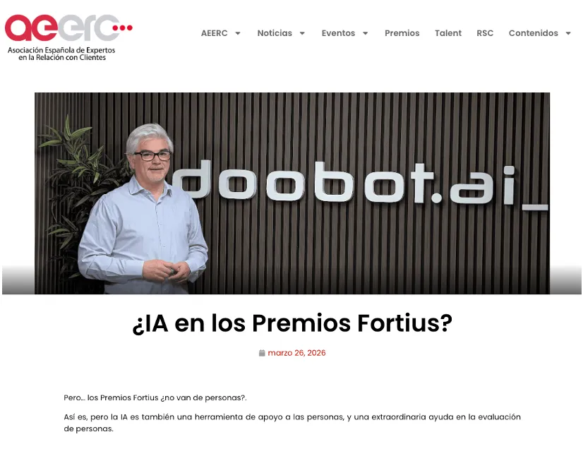 Artículo de la AEERC sobre la IA en los Premios Fortius